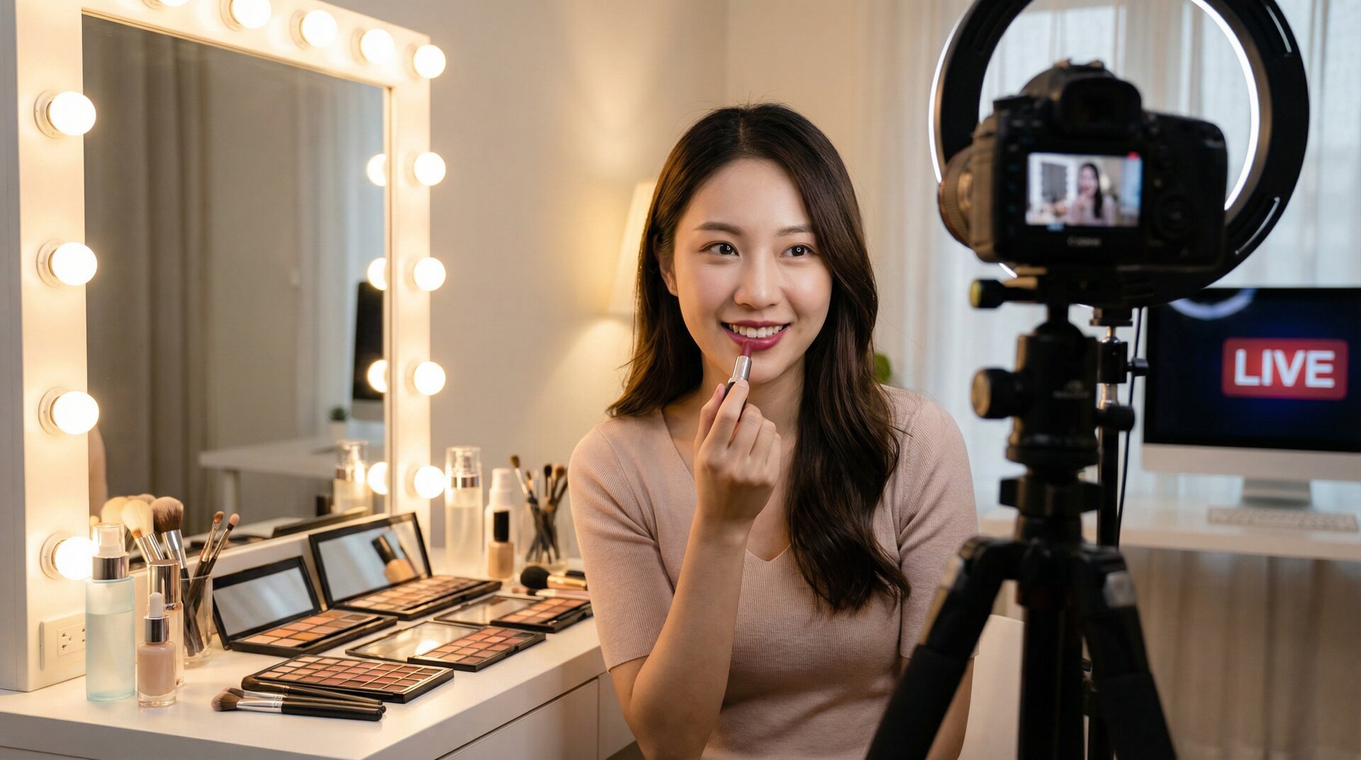 天美传奇mv星空-美妆视频演示